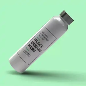Rounded Long  Plastic Bottle - Free Mockup