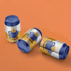 Free Soft Drink Can Mockup (PSD)
