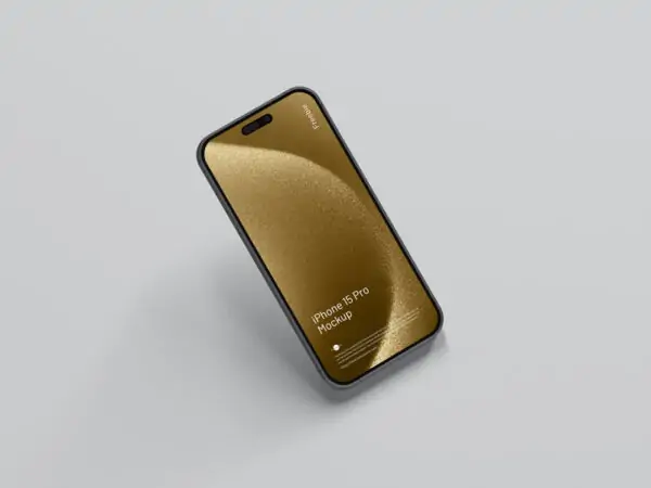 Free iPhone 15 Pro Mockup (PSD)