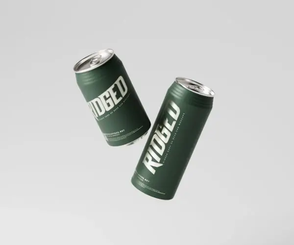 Free Aluminum Ridged Can Mockup Set (PSD)
