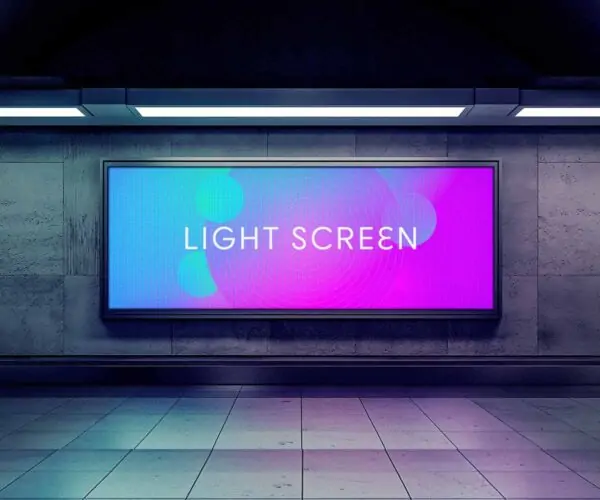 Free LED Screen Display Mockup (PSD)