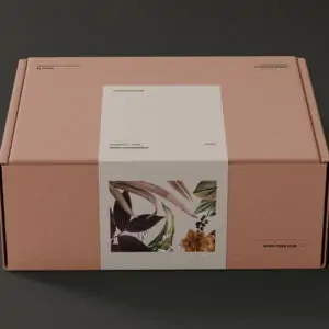 Free PASTEL Shipping Kraft Paper Box Mockup (PSD)