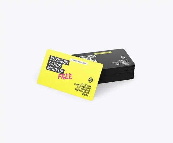 Free Stack of Business Cards Mockup (PSD)