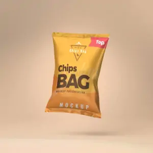 Free Chips / Snacks Bag PSD Mockup (PSD)